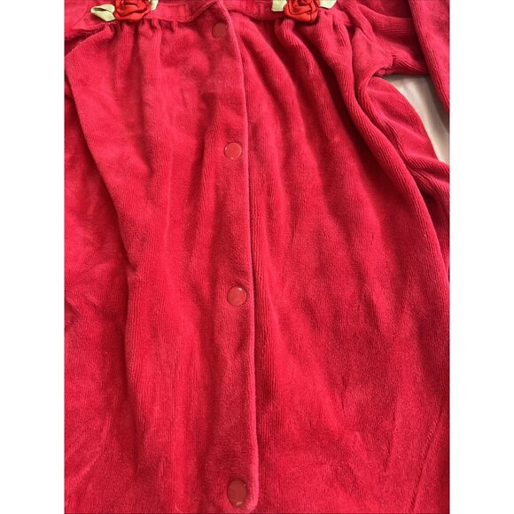 Vintage BABY TOGS Velvet Rose Romper Victorian Whimsical Jumpsuit 6-9mth - Picture 3 of 7